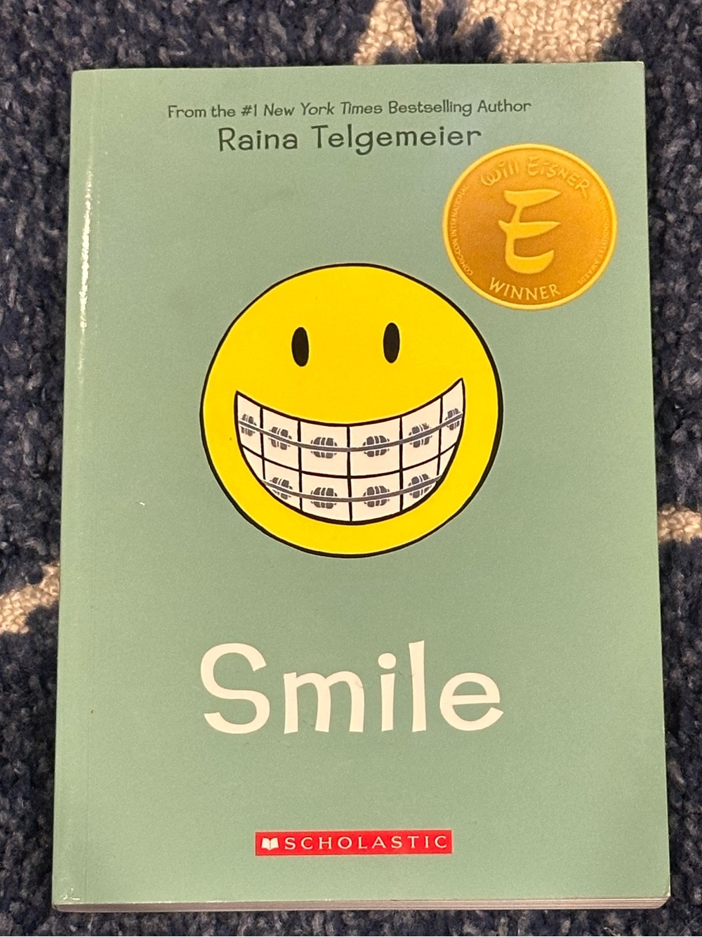 Scholastic Smile Cover Art - Yellow & Mint